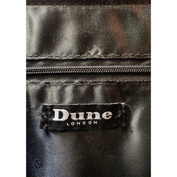 Dune London Purse Top Handle Crossbody Black White Tweed Plaid Gold Bag Charm - Picture 8 of 16